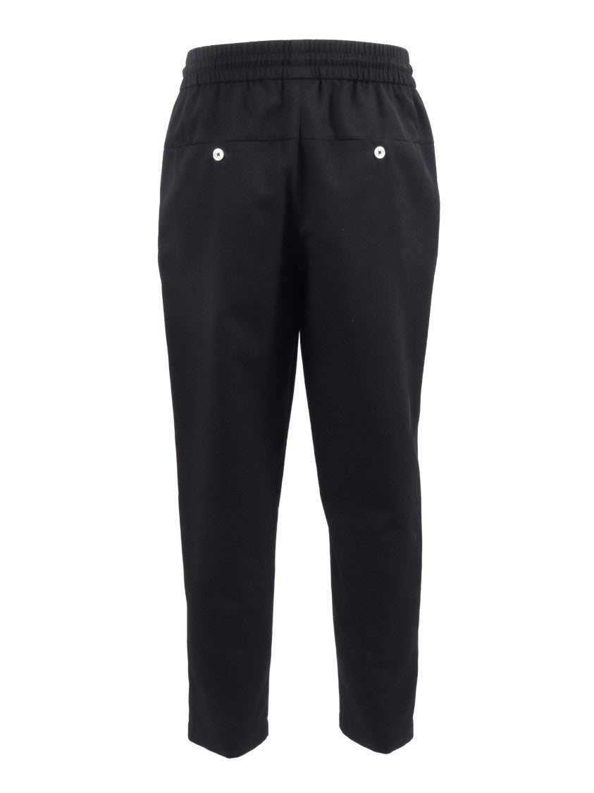 Drôle De Monsieur Black Relaxed Fit Cropped Pants
