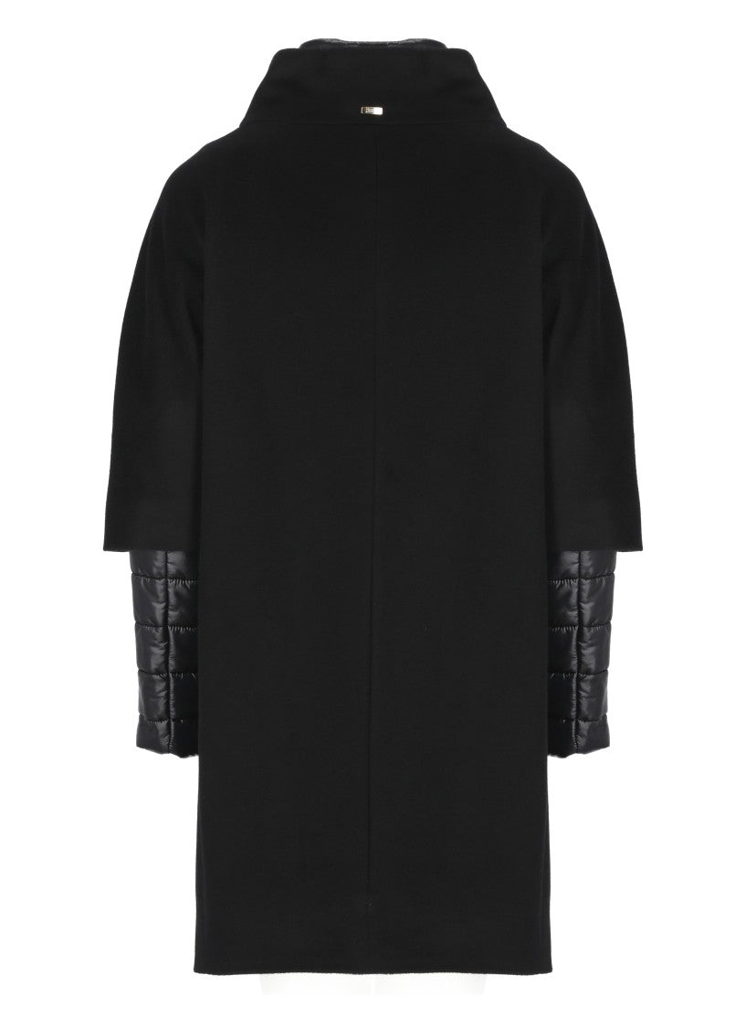 Herno Virgin Wool Coat With High Neck