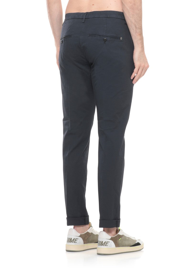 Dondup Blue Gaubert Cotton Chino Pants