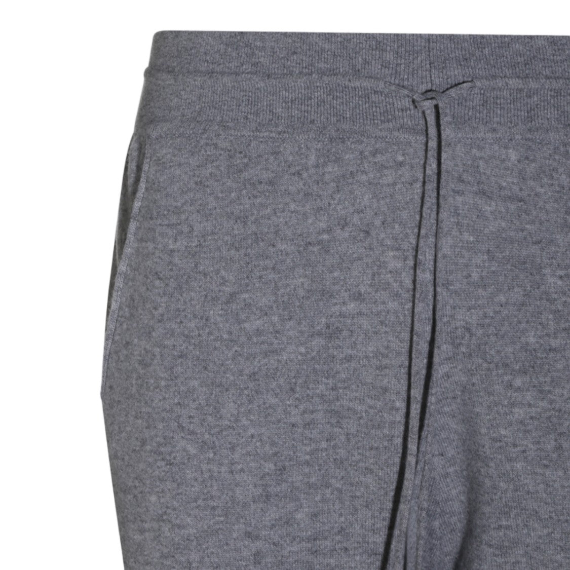 Malo Heathered Grey Drawstring Relaxed Straight-Leg Pants