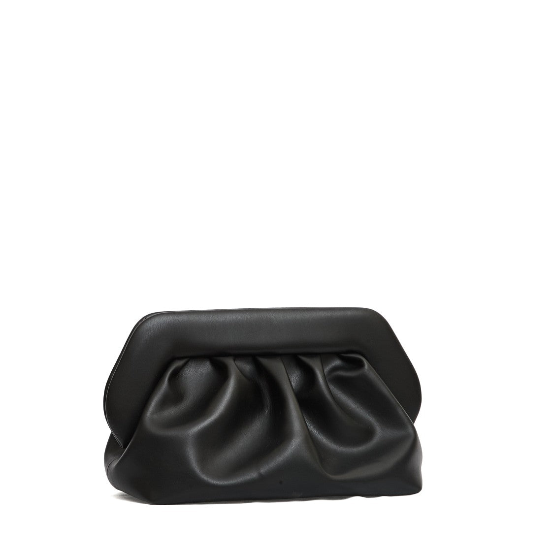 Themoirè Clutch Vegan Leather Nera