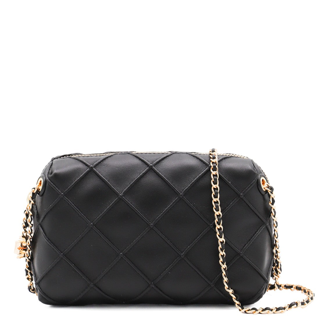 Tory Burch Black Leather Fleming Crossbody Bag