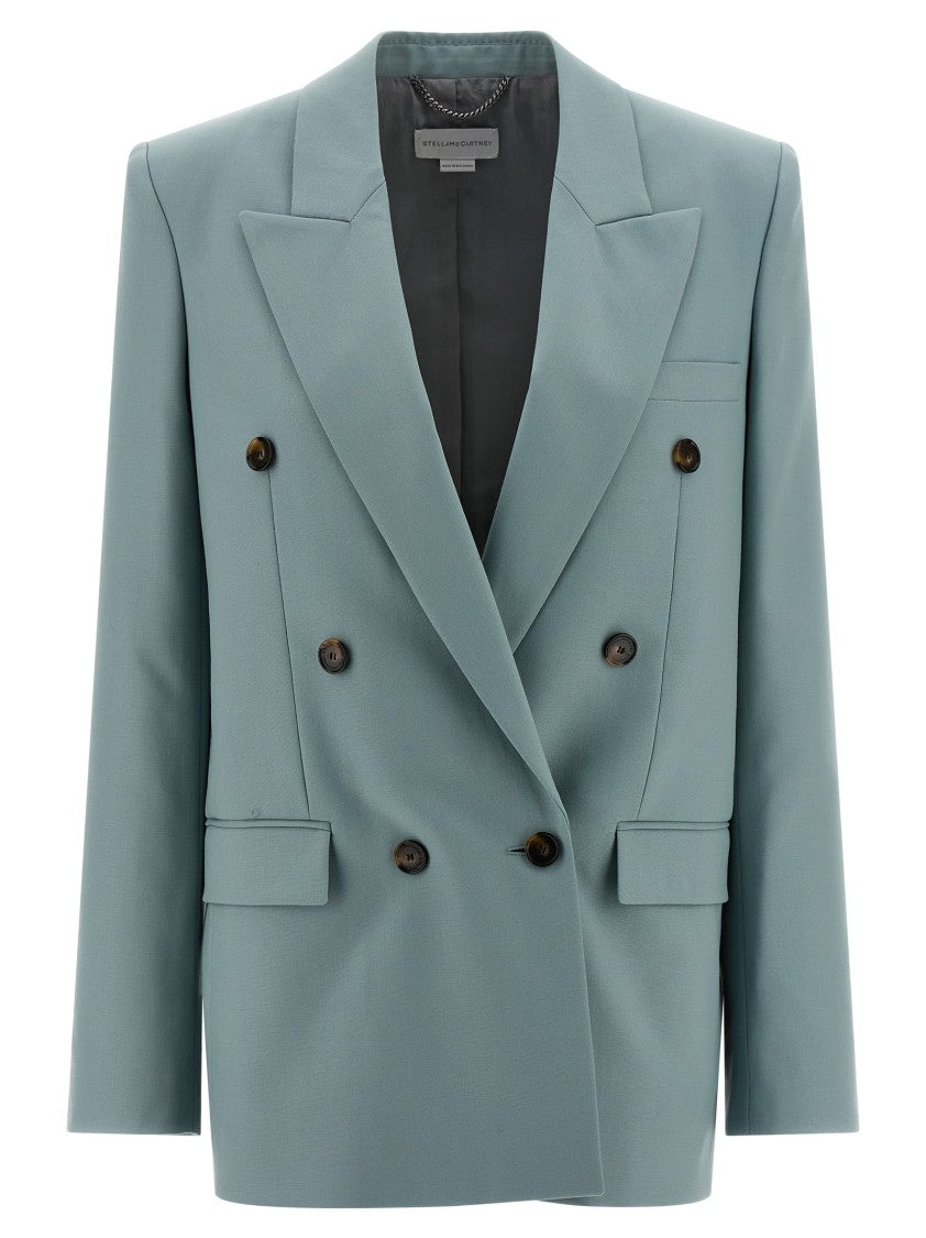 Stella Mccartney Tailored Double-Breasted Wool Blazer With Peak Lapels
