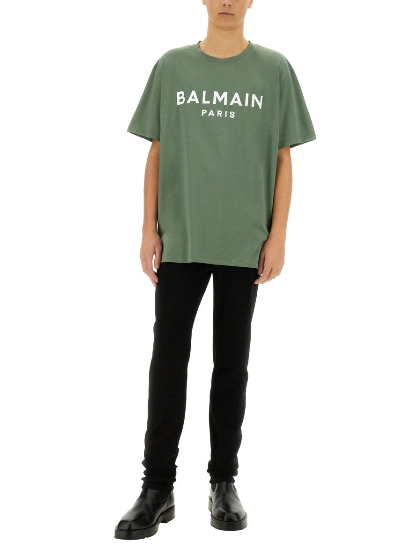 Balmain Relaxed Fit T-Shirt With Bold Logo Print
