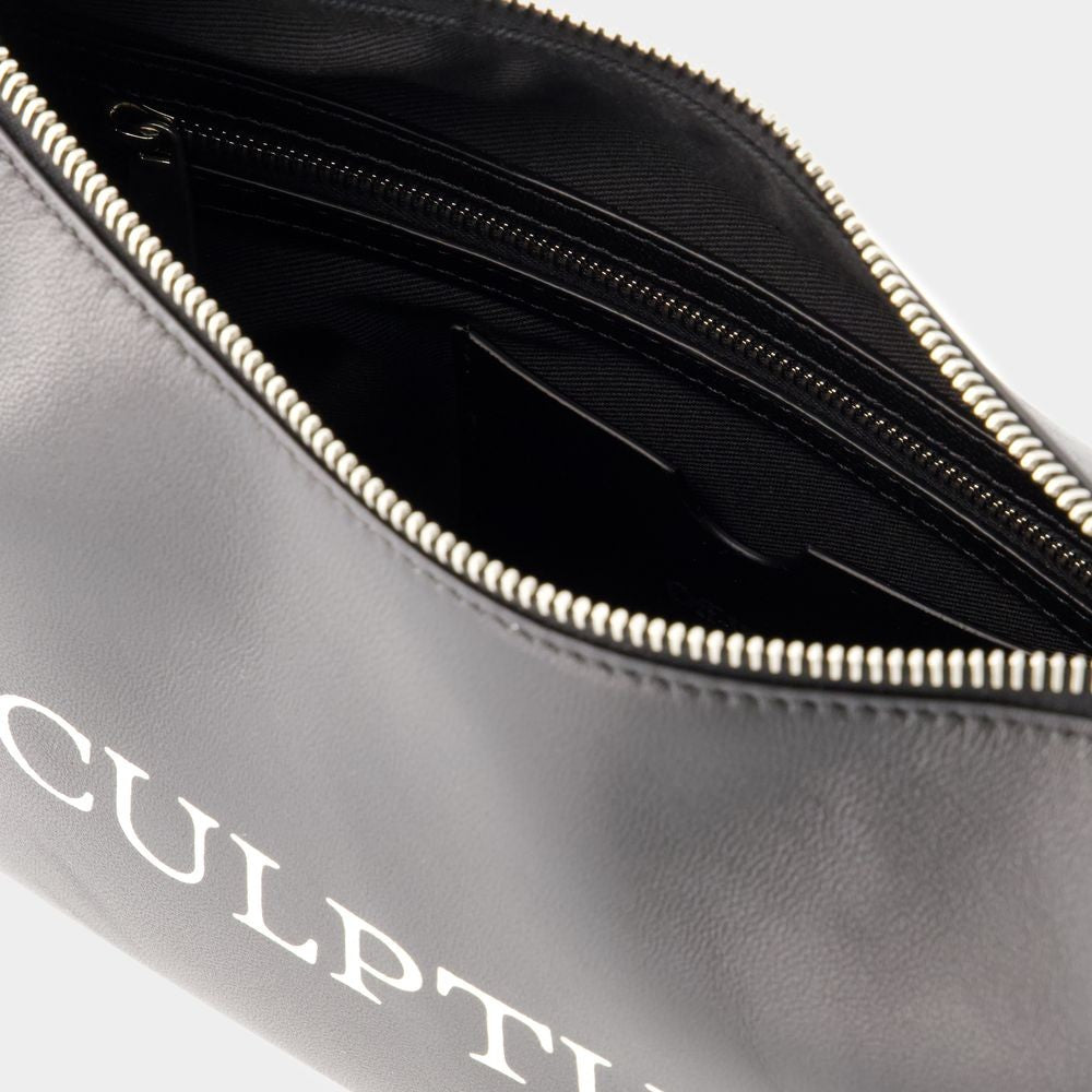 Off-White Block Quote Bag - Leather - Black/ Silver