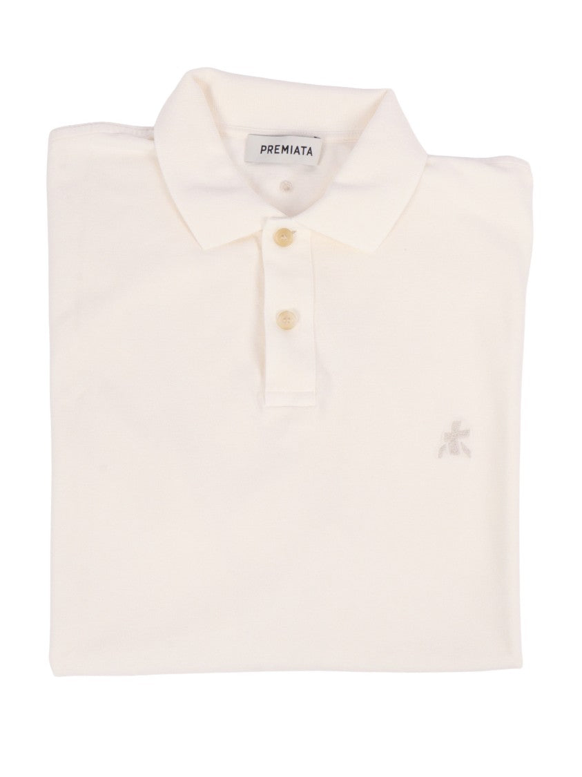 Premiata White Jersey Wulfenita Polo Shirt