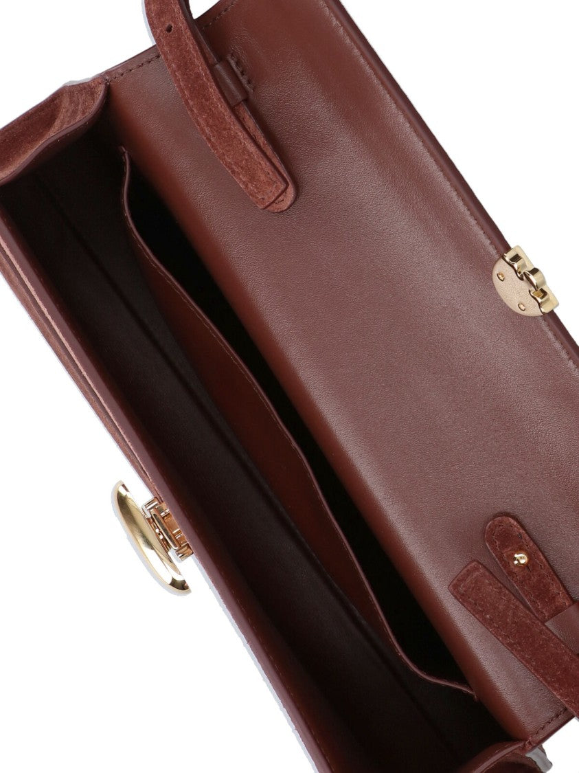 Savette Structured Brown Handbag With Timeless Design
