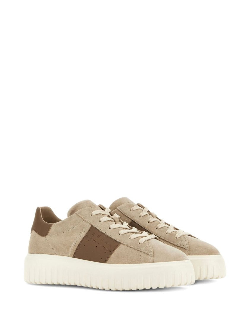 Hogan Brown Low-Top Sneakers With Suede