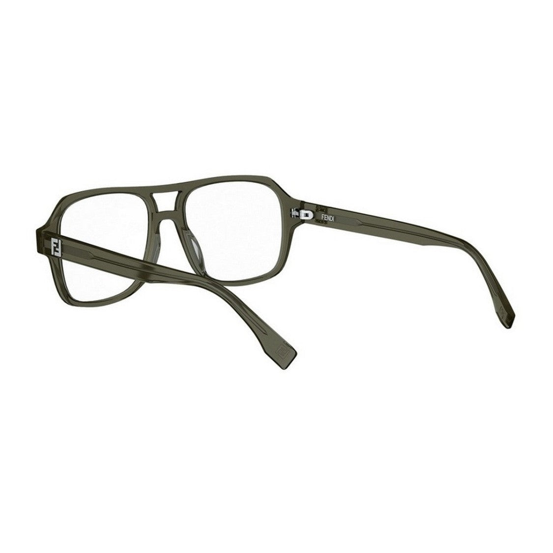 Fendi Green Fe50131i Ff Squared Acetate Aviator Sunglasses