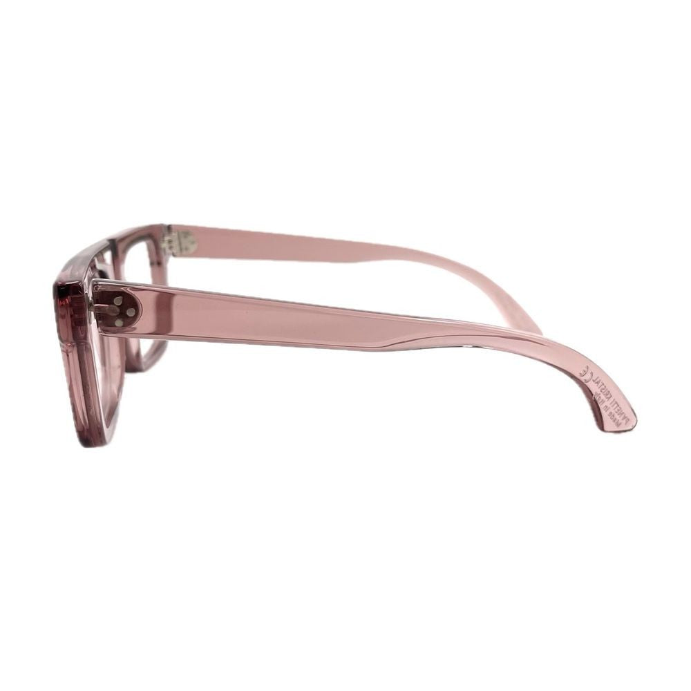 Panetti Eyewear Krystal Sand Transparent Light Brown Rectangular Eyeglasses