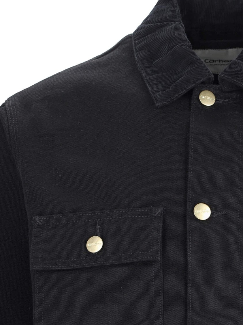 Carhartt Wip Black Michigan Cotton Shirt Jacket