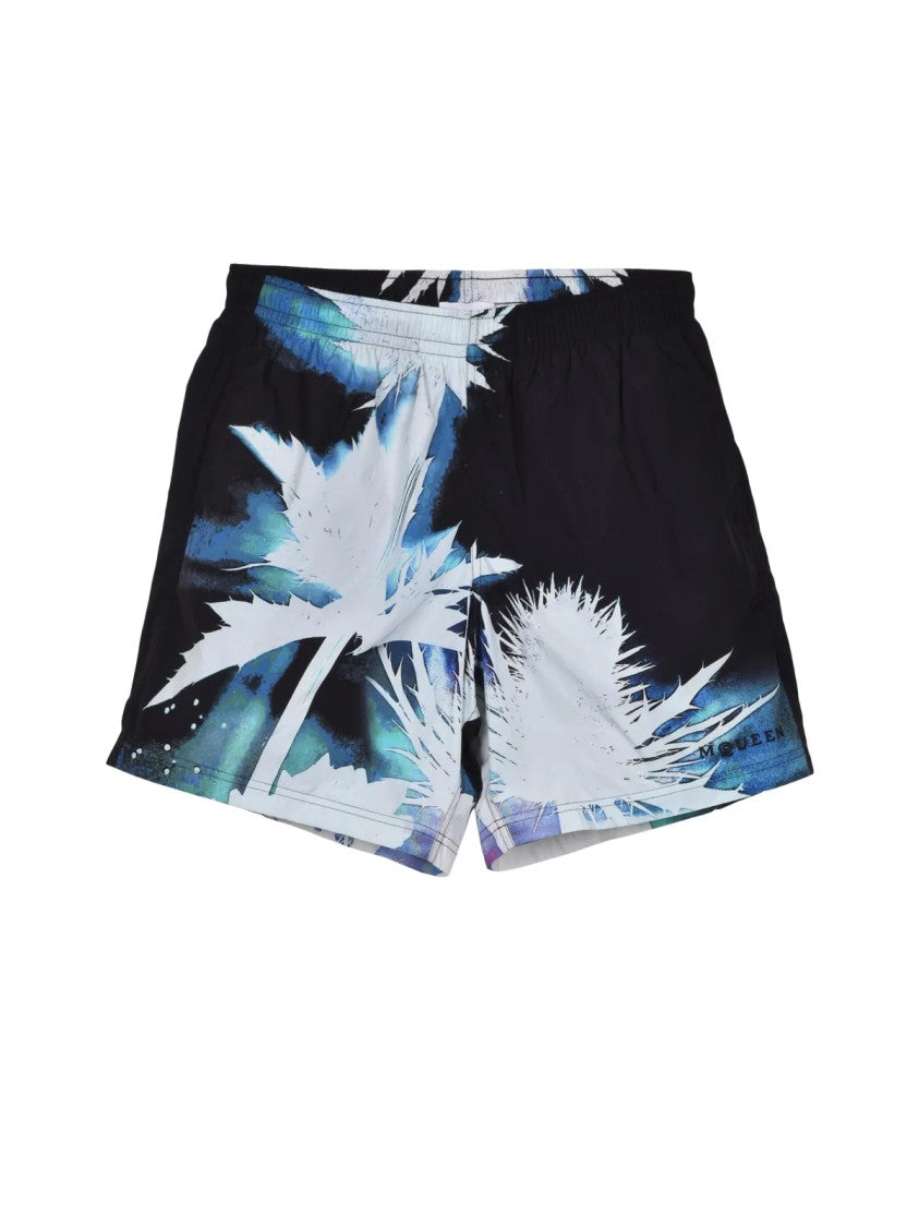 Alexander Mcqueen Swim Shorts - Black/Blue