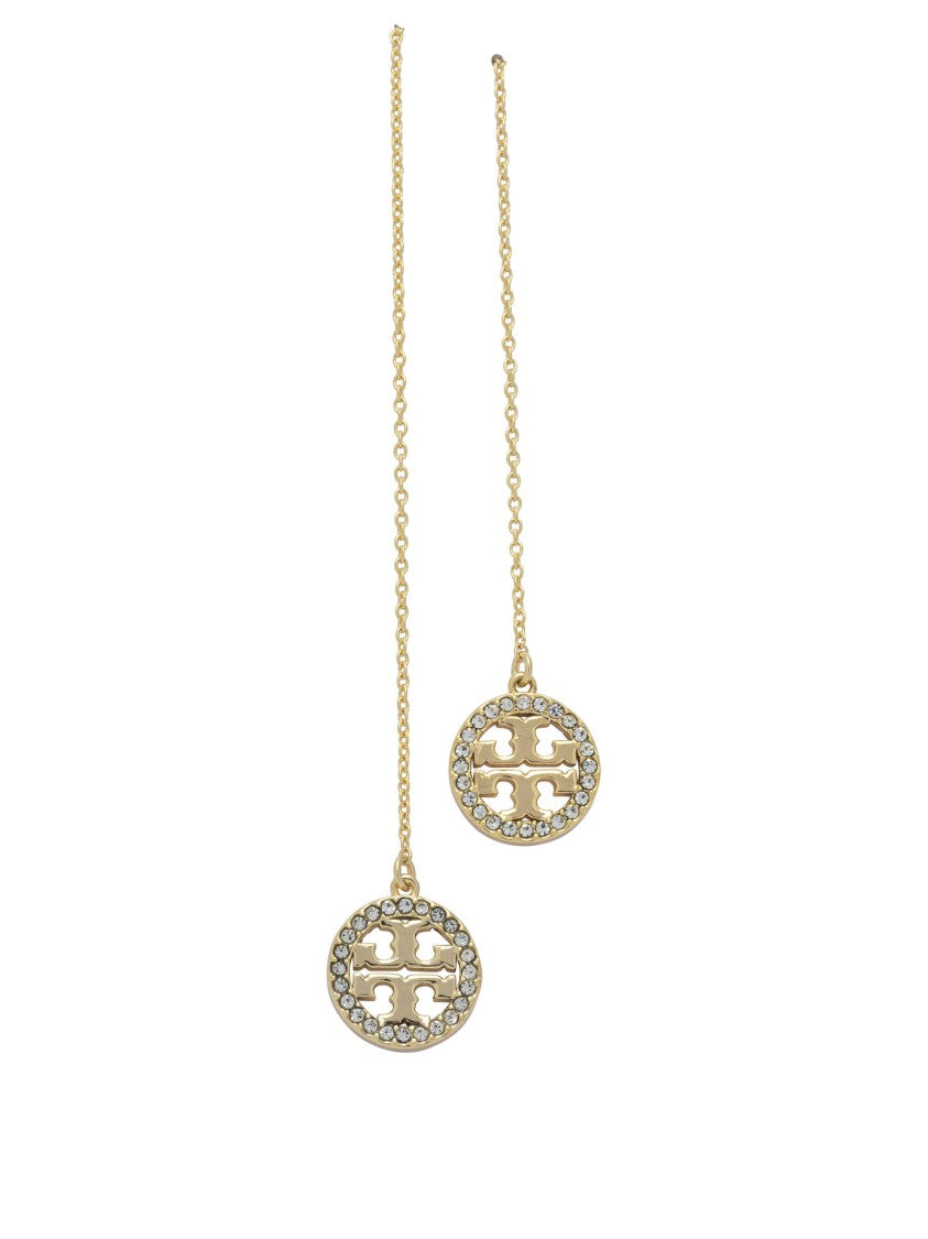 Tory Burch Gold-Tone Chain Earrings With Geometric Pendants