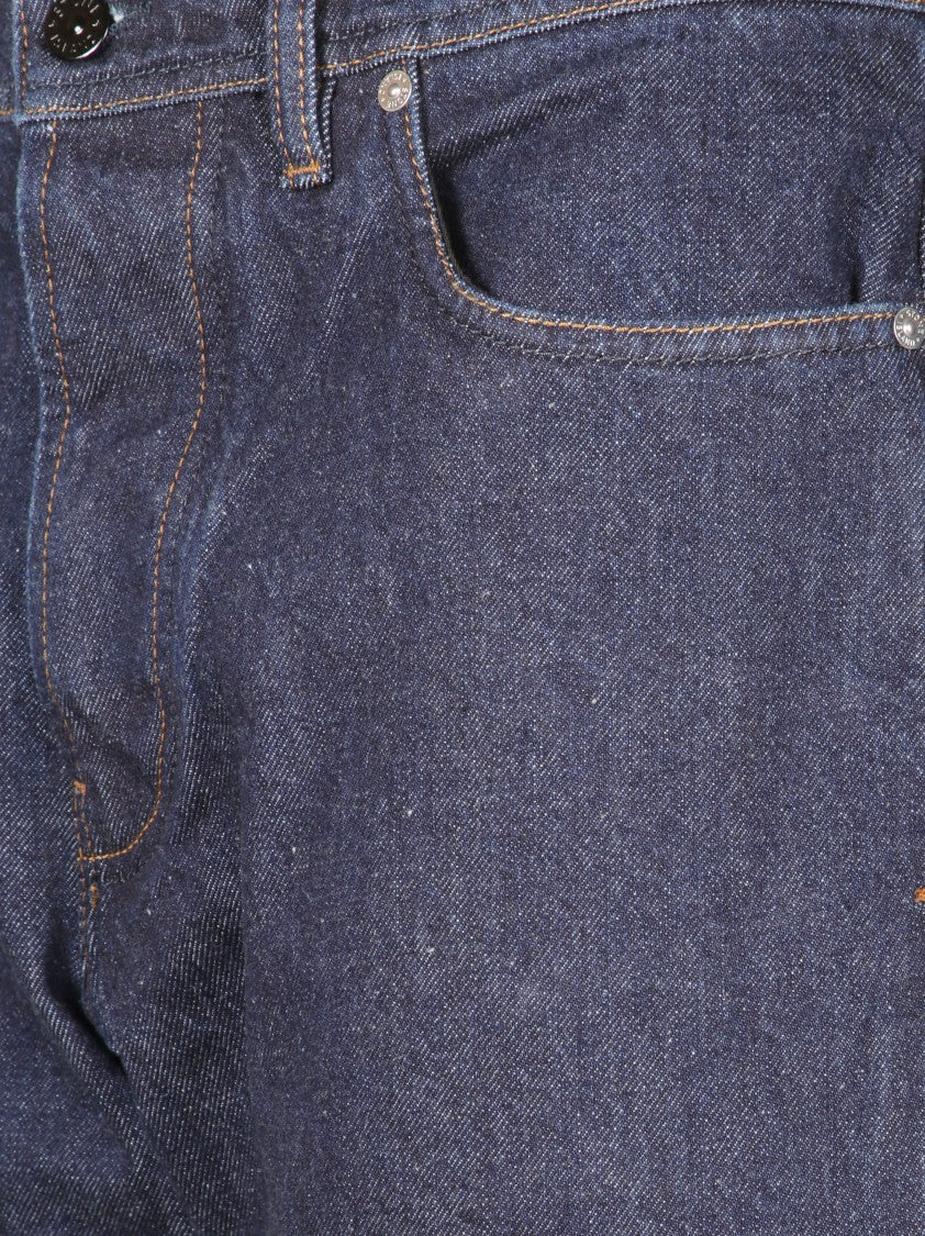 Stone Island Straight-Leg Blue Jeans With Classic Five-Pocket Design