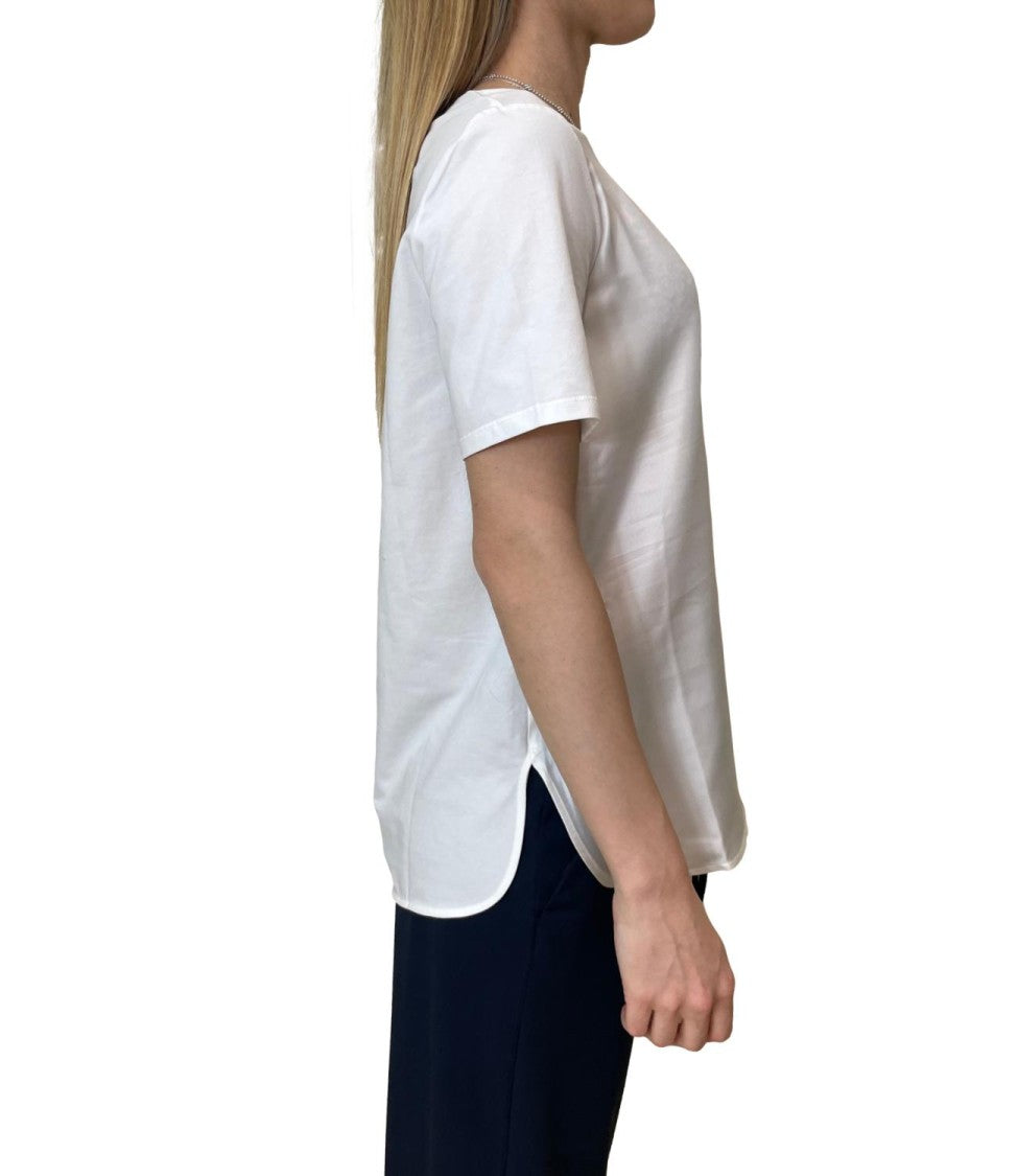 Max Mara White Mmlotre Cotton Knit Top