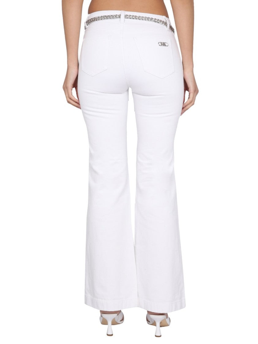 Michael Michael Kors Logo Belt Flared Pants