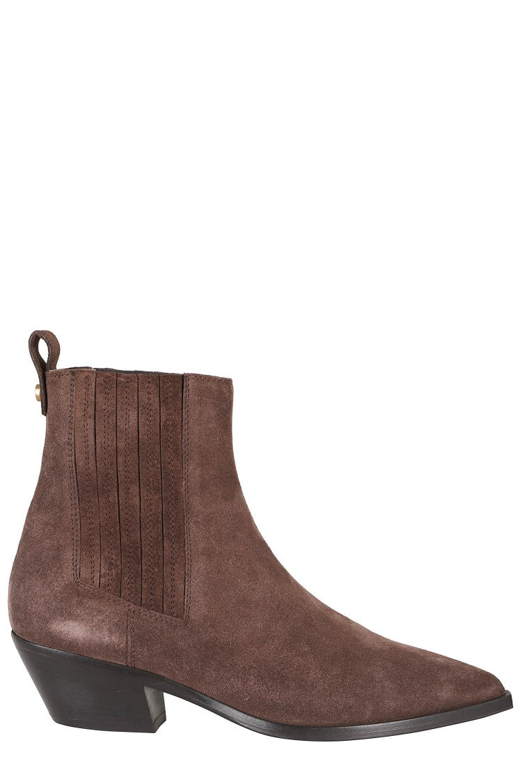 Roberto Festa Cocoa West Suede High Heel Leather Ankle Boots