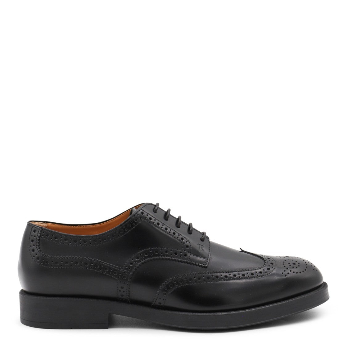 Tod's Black Leather Lace Up Shoes