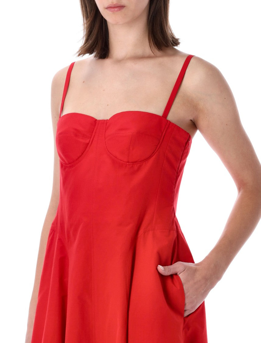 Polo Ralph Lauren Red Marigot Flared Midi Dress