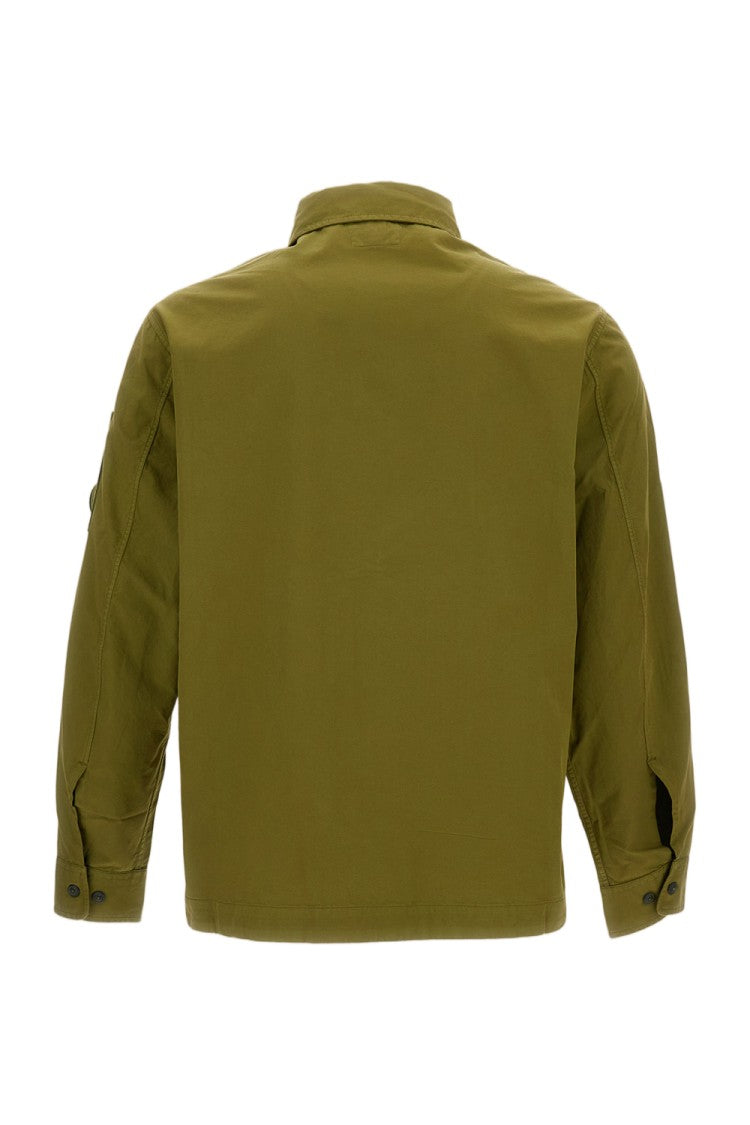 C.P. Company Green Organic Gabardine Zip-Up Overshirt