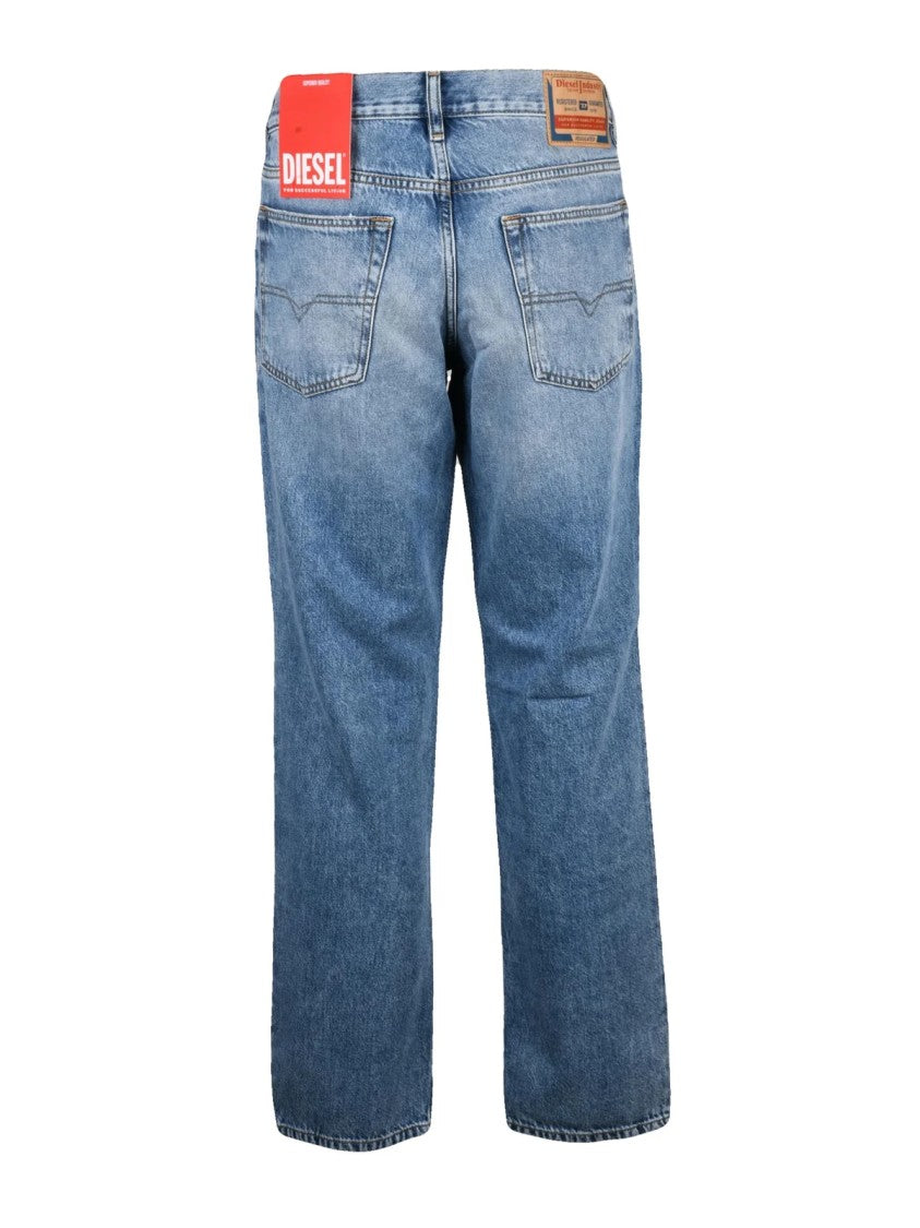Diesel Blue Cotton-Lyocell Regular Jeans