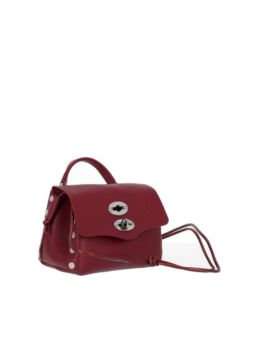 Zanellato Srl Red Montepulciano Daily Night Textured Leather Shoulder Bag