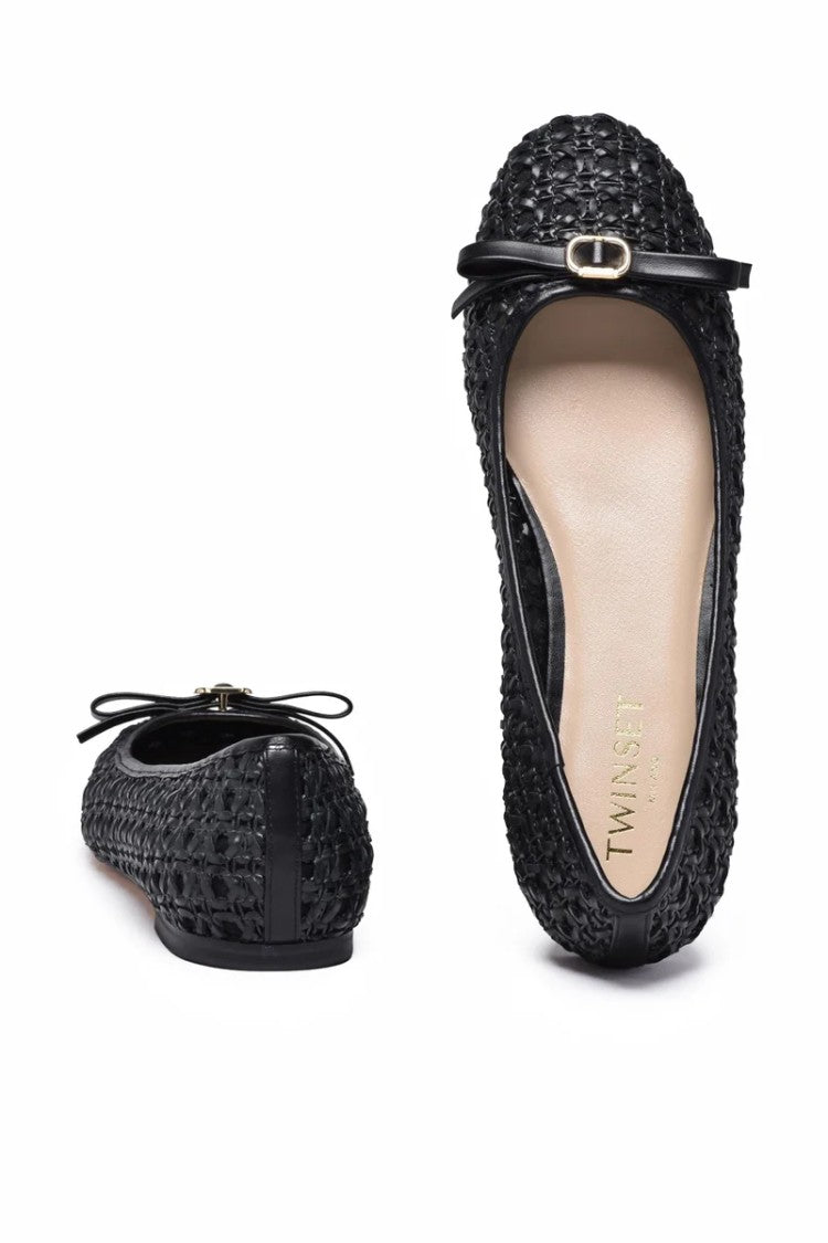 Twin-Set Black Rubber Ballerina