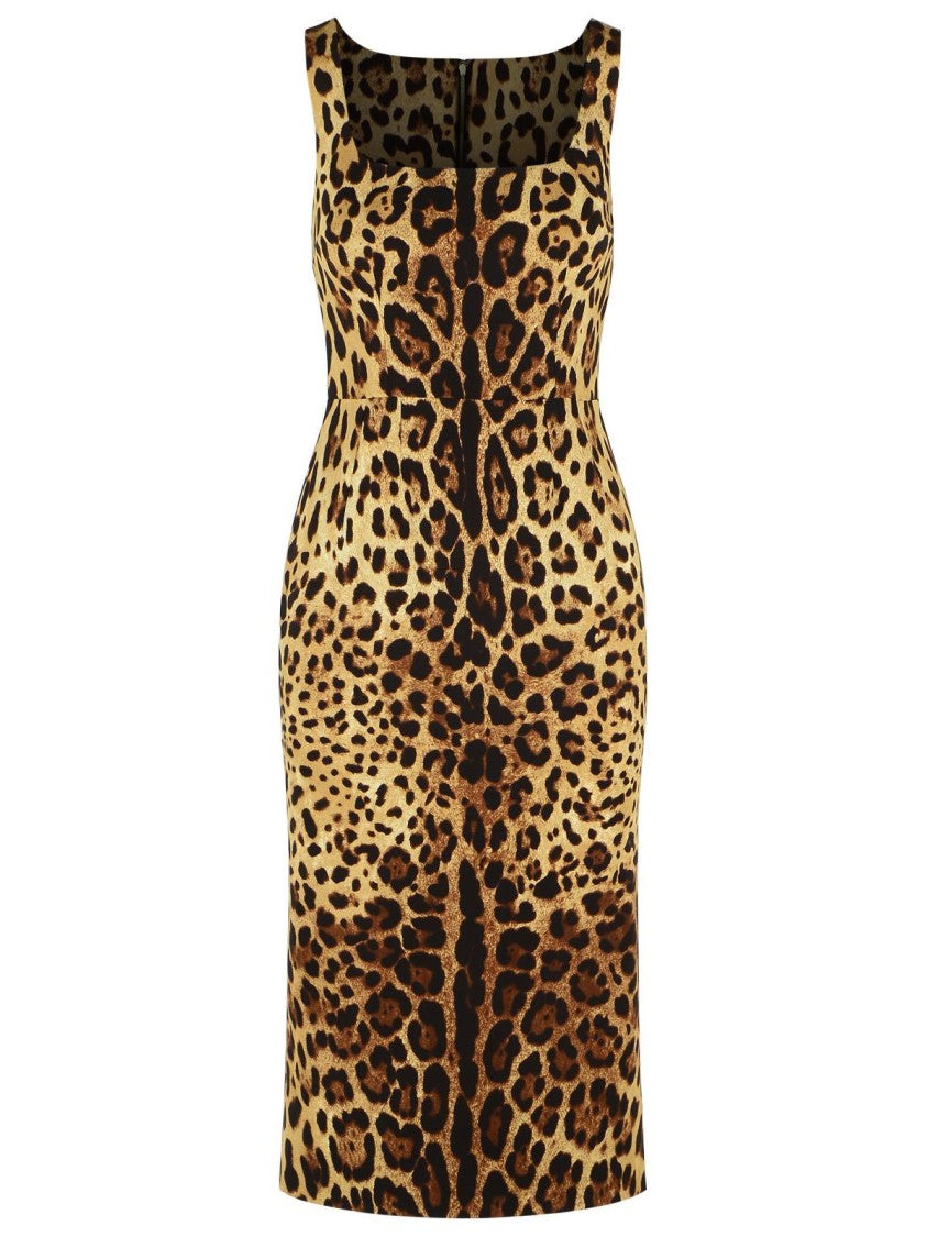 Dolce & Gabbana Leopard-Print Silk Dress