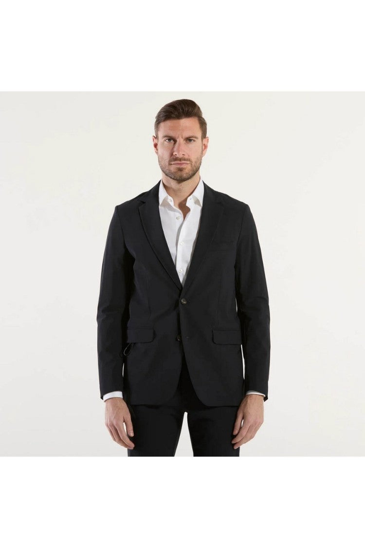 Rrd Black Tailored Polyamide Classic Lapel Blazer