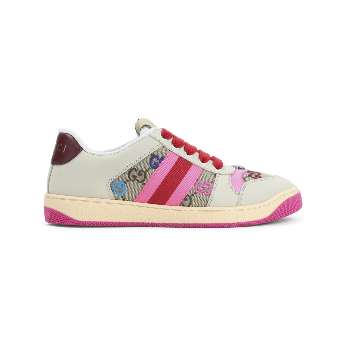Gucci Low-Top Sneakers With Signature Pattern And Accent Details