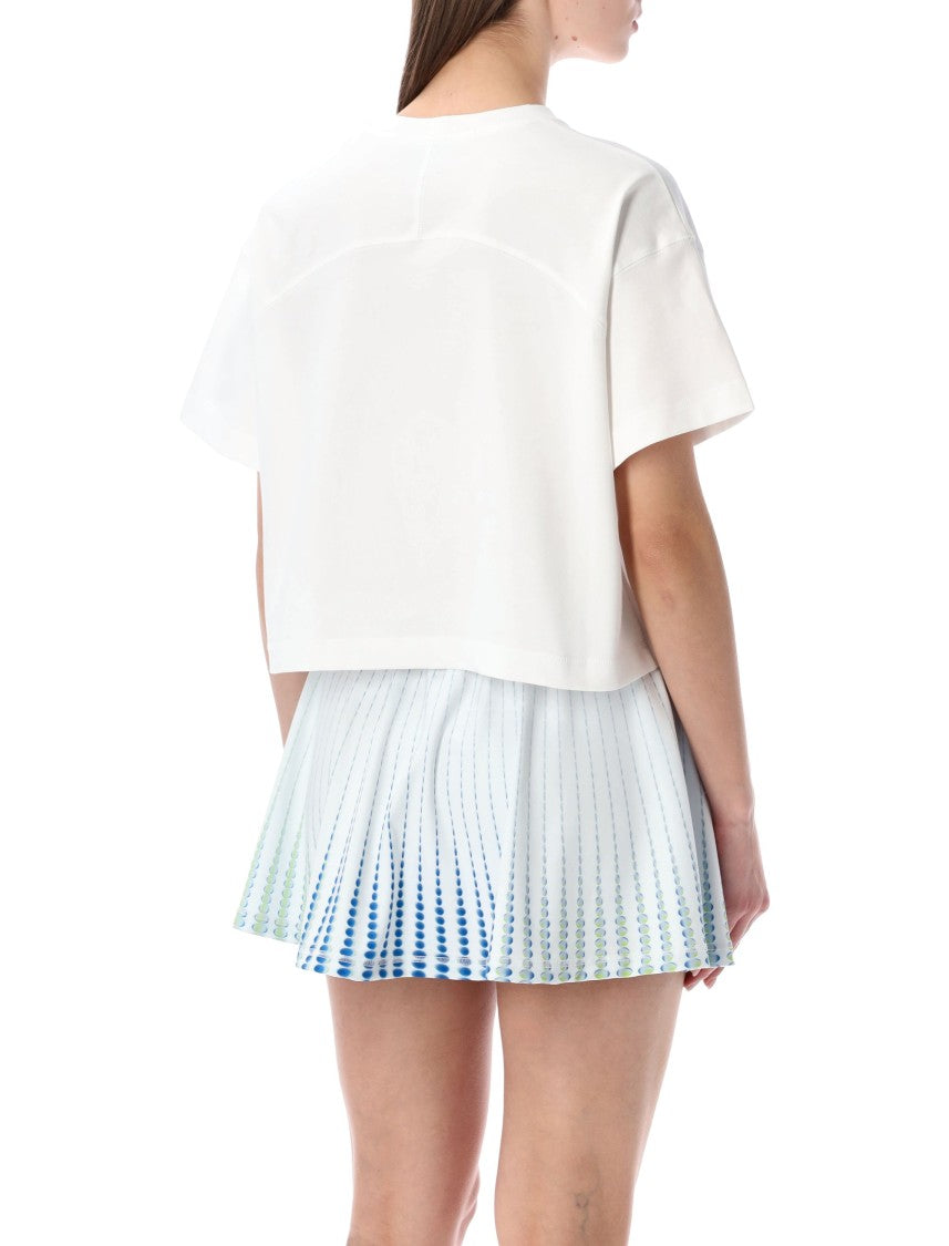 Casablanca Butterfly Cropped Cotton T Shirt