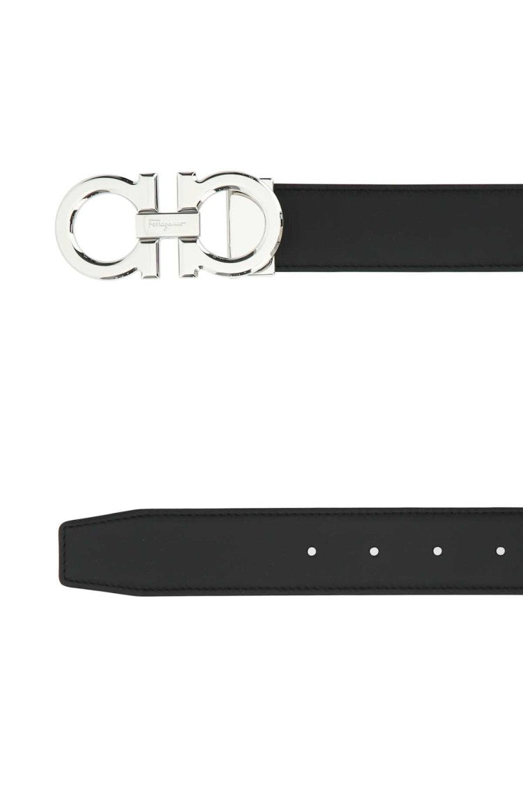 Salvatore Ferragamo Double Buckle Calf Leather Belt