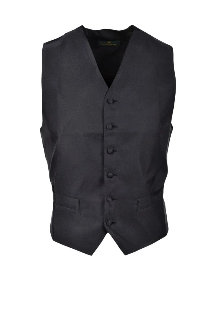 Harrys & Brown Black Silk Vest