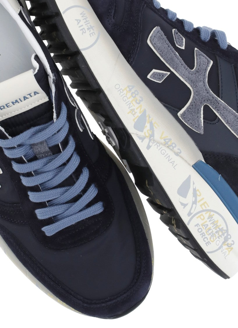 Premiata Blue Mick 7716 Suede-Blend Sneakers