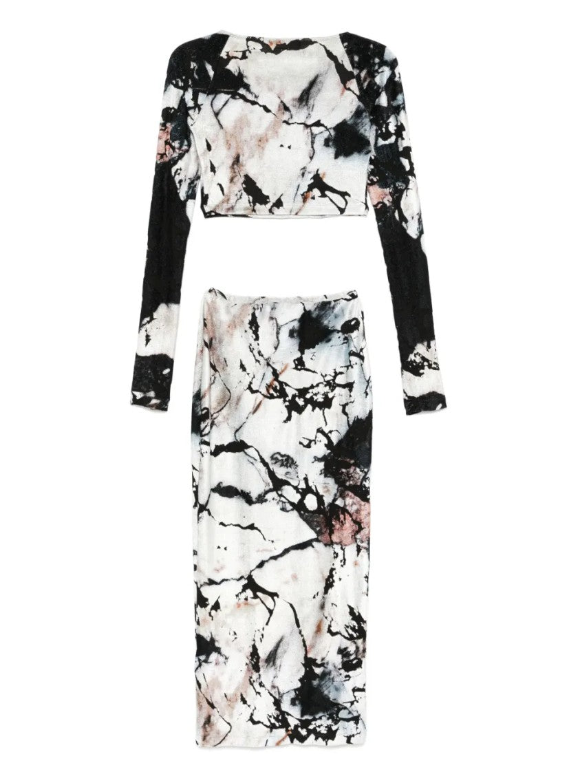 Roberto Cavalli Fitted Bodice Dress With Flowing Skirt
