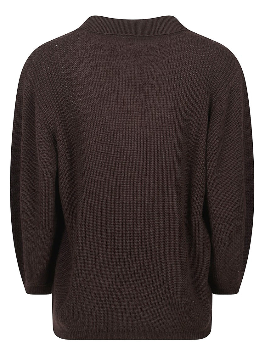 Be You Textured Knit Top With Deep V-Neck