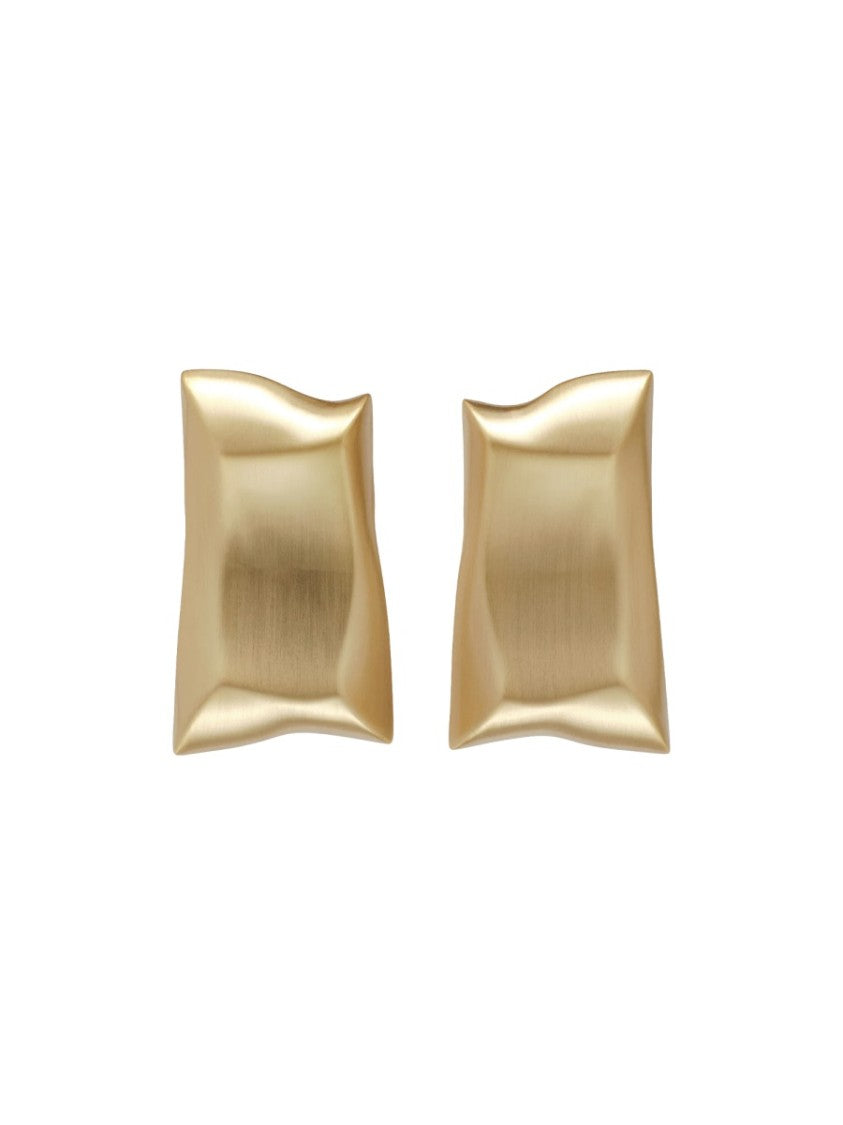 Cult Gaia Alaya Pillow Rectangular Matte Clip Earrings