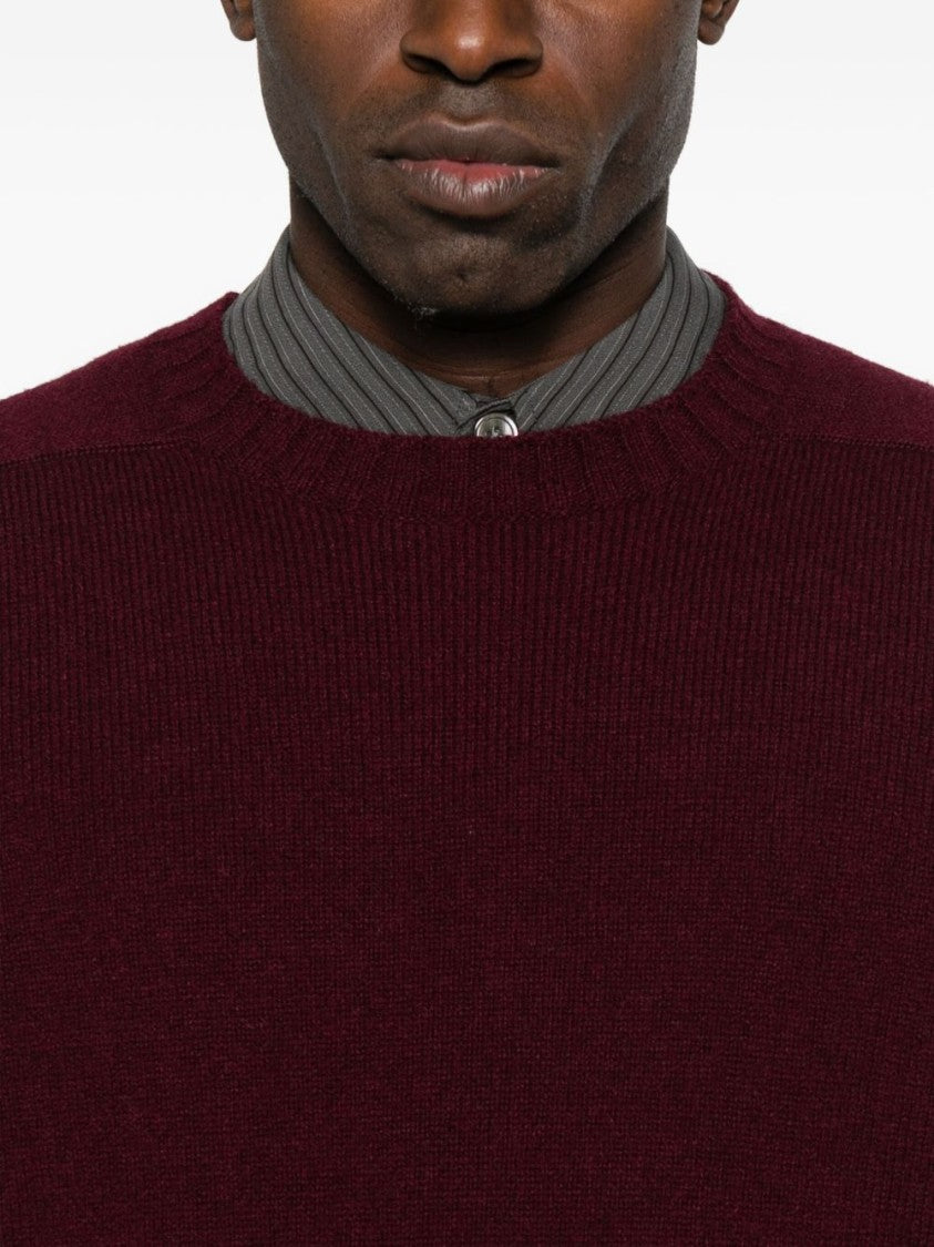 Sebago Deep Red Crew Neck Sweater