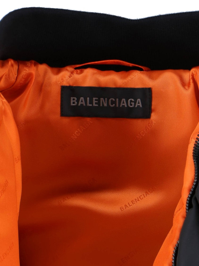 Balenciaga Draped Bomber Jacket – Black