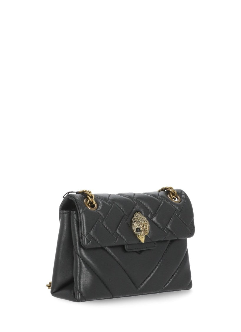 Kurt Geiger Quilted Mini Kensington Bag With Rhinestone Clasp Detail