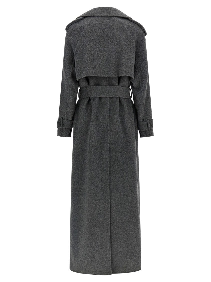 Giuseppe Di Morabito Maxi Wool Coat With Double-Breasted Design