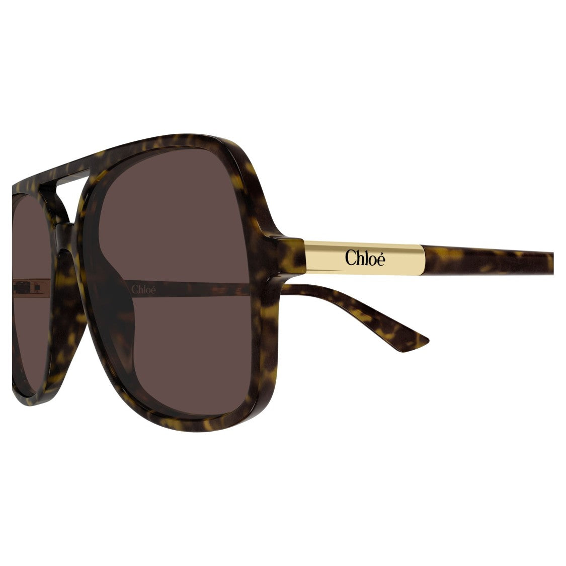 Chloé Oversized Square Sunglasses With Tortoiseshell Pattern