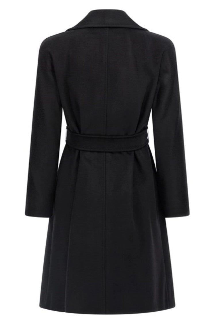 Max Mara Wrap Silhouette Coat With Wide Lapel