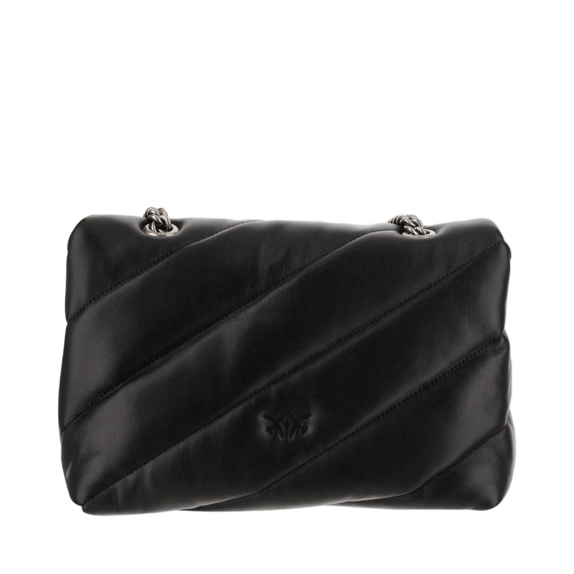 Pinko Quilted Nappa Leather Shoulder Bag With Love Birds Buckle