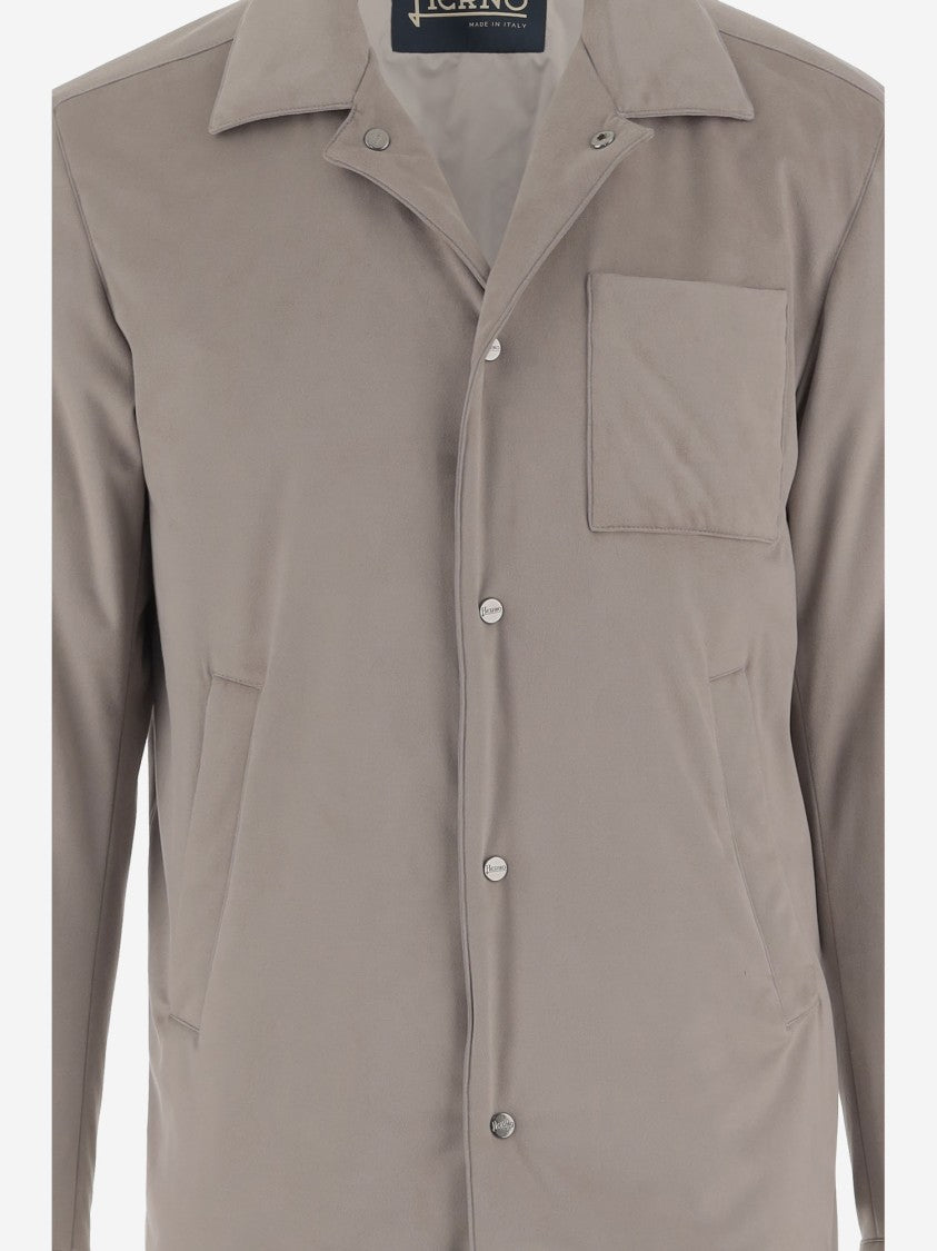 Herno Beige Microfiber Suede Jacket