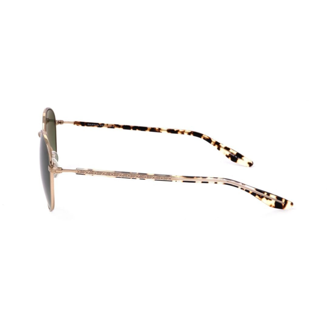 Barton Perreira Bp0034 520Tt Round Green Lens Sunglasses With Tortoiseshell Temples