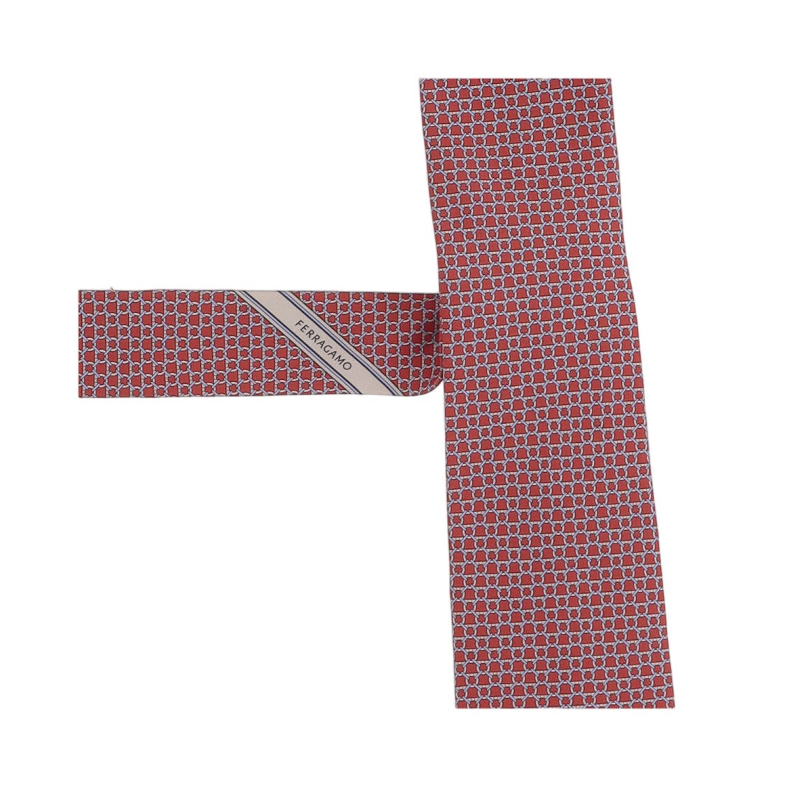 Salvatore Ferragamo Red Patterned Silk Tie