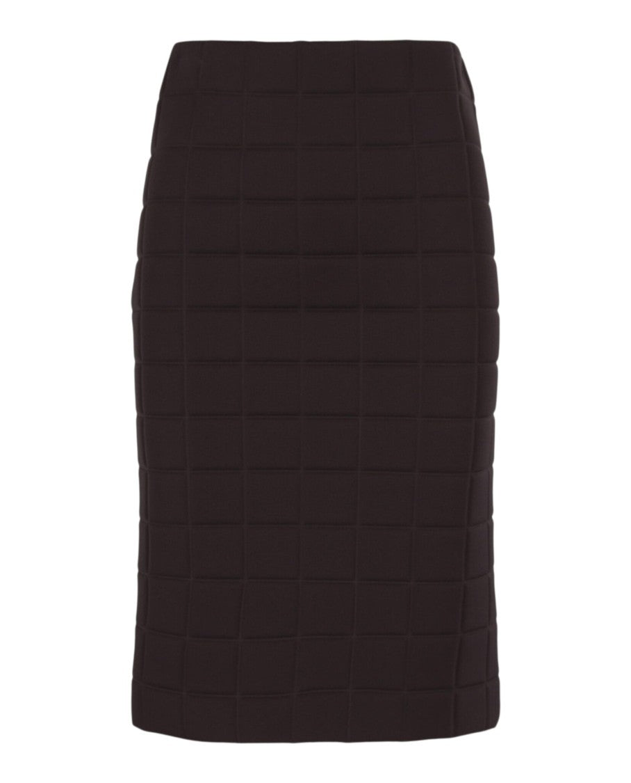Bottega Veneta Quilted Fitted Pencil Skirt With High-Rise Design