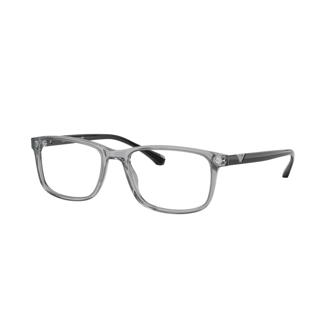 Emporio Armani 0Ea3098 Translucent Grey Acetate Rectangular Eyeglasses