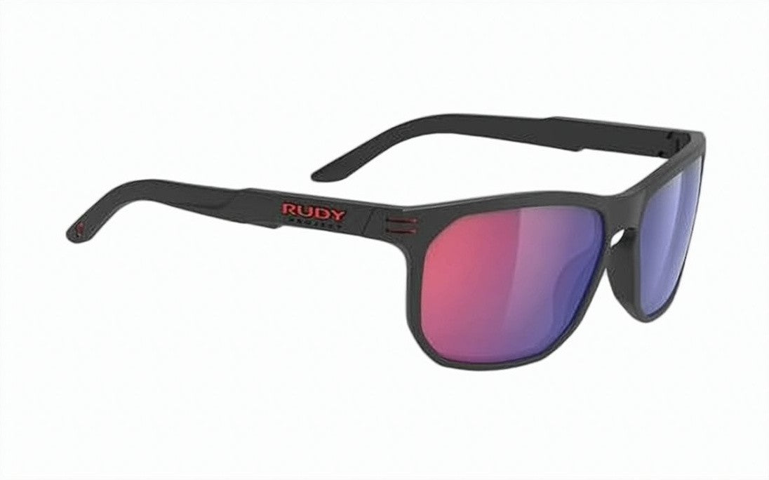 Rudy Project Matte Black Angular Frame Sunglasses With Gradient Lenses